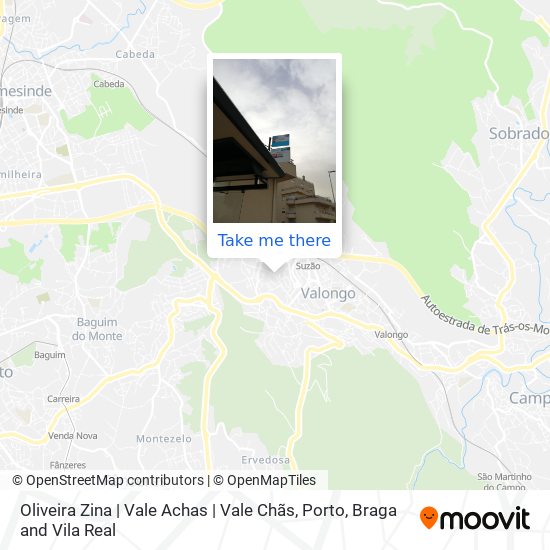 Oliveira Zina | Vale Achas | Vale Chãs map