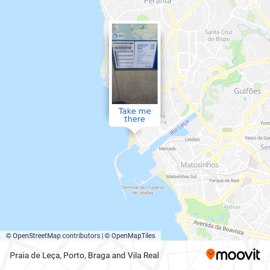 Praia de Leça map