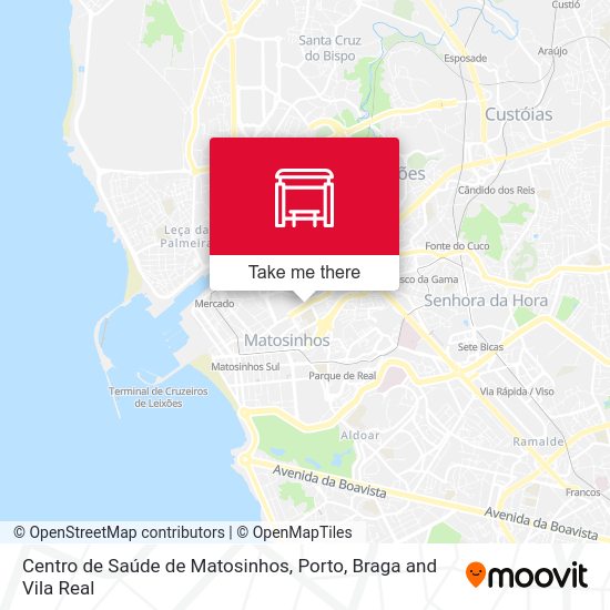 Centro de Saúde de Matosinhos mapa