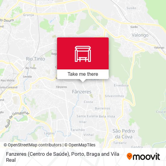 Fanzeres (Centro de Saúde) mapa