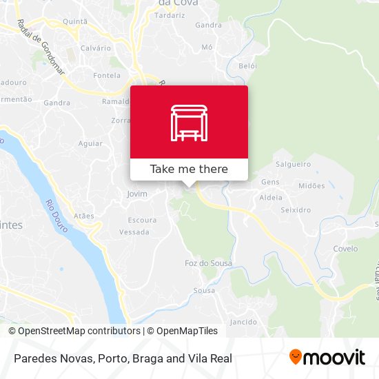 Paredes Novas map