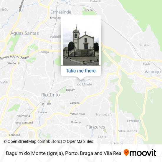 Baguim do Monte (Igreja) mapa