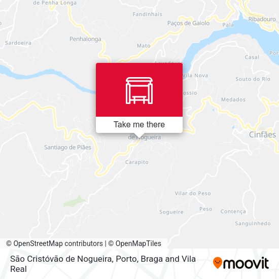 São Cristóvão de Nogueira mapa