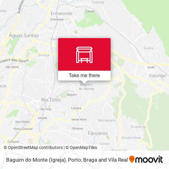 Baguim do Monte (Igreja) mapa