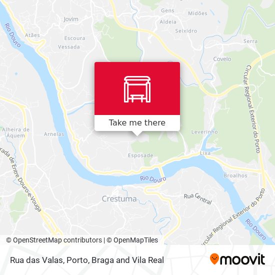 Rua das Valas map