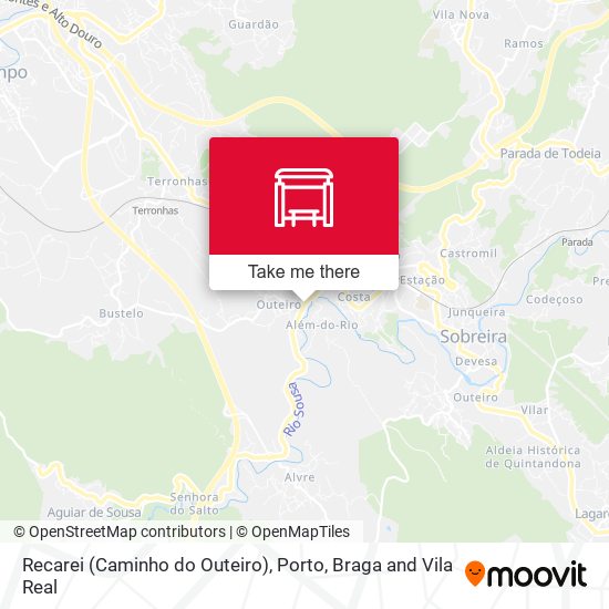 Recarei (Caminho do Outeiro) map
