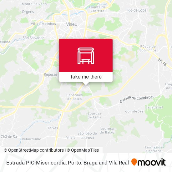 Estrada PIC-Misericórdia mapa