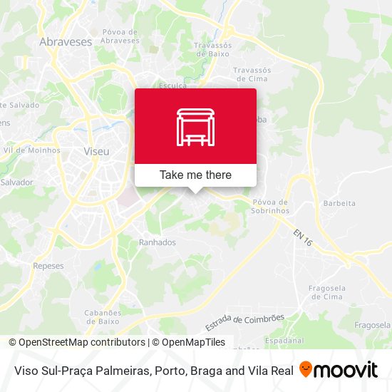 Viso Sul-Praça Palmeiras mapa