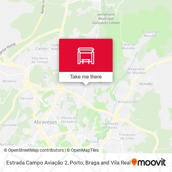 Estrada Campo Aviação 2 map