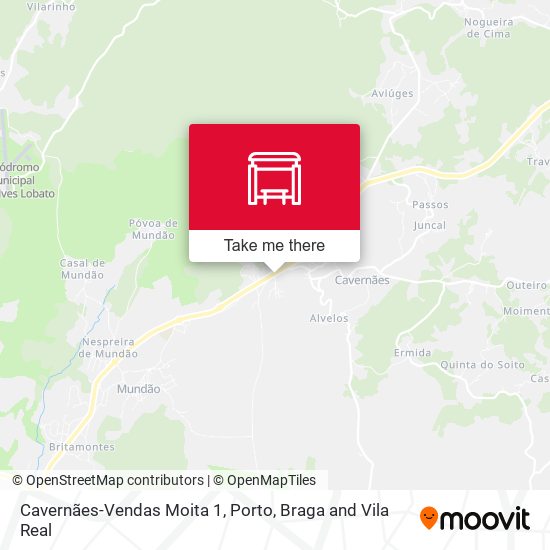 Cavernães-Vendas Moita 1 map