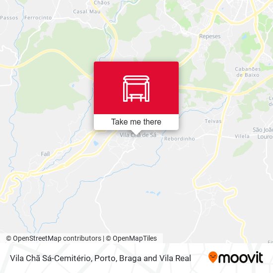 Vila Chã Sá-Cemitério mapa