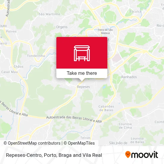 Repeses-Centro map