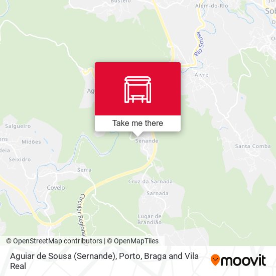 Aguiar de Sousa (Sernande) map