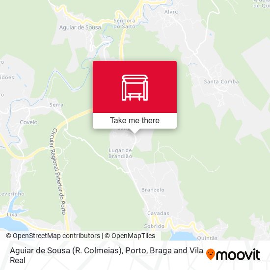 Aguiar de Sousa (R. Colmeias) map