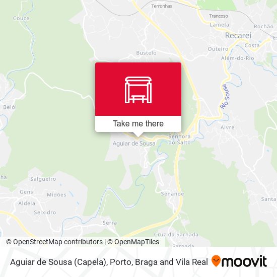 Aguiar de Sousa (Capela) mapa