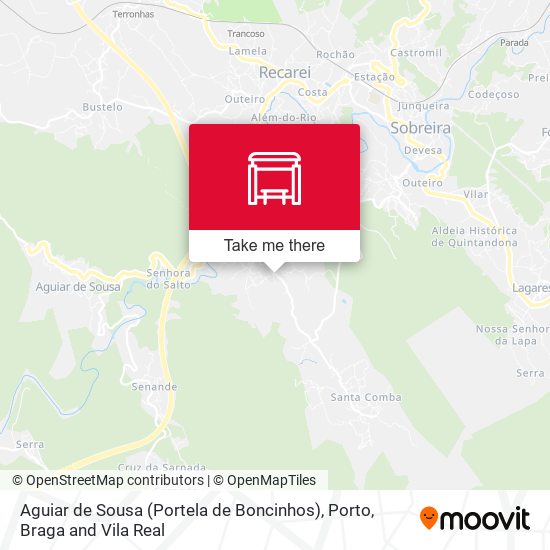 Aguiar de Sousa (Portela de Boncinhos) mapa