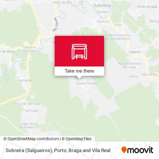 Sobreira (Salgueiros) mapa