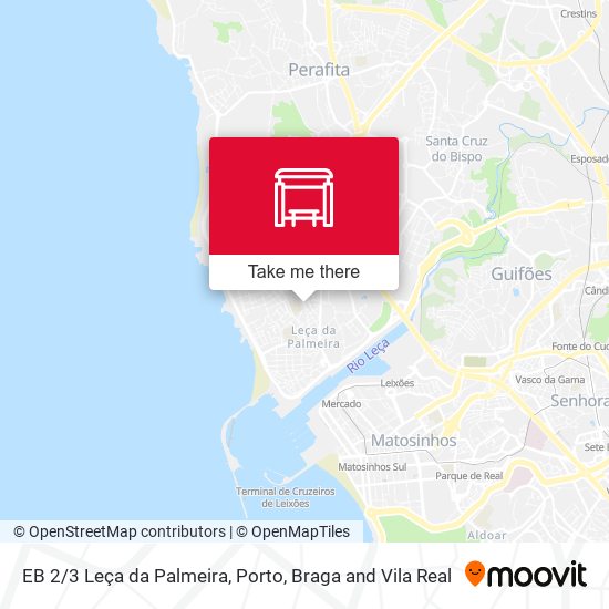 EB 2/3 Leça da Palmeira mapa