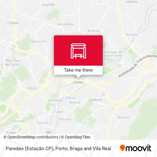 Paredes (Estação CP) map