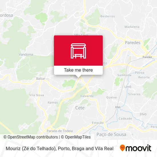 Mouriz (Zé do Telhado) map