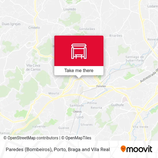 Paredes (Bombeiros) map