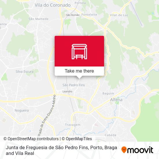 Junta de Freguesia de São Pedro Fins map