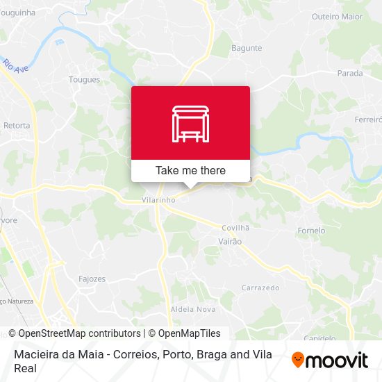 Macieira da Maia - Correios mapa