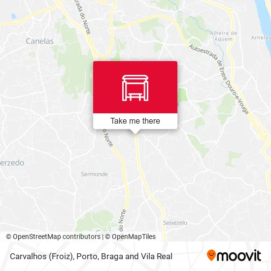 Carvalhos (Froiz) map