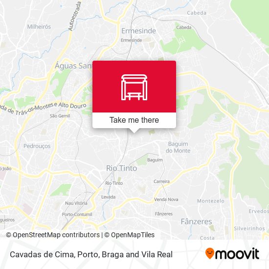 Cavadas de Cima mapa