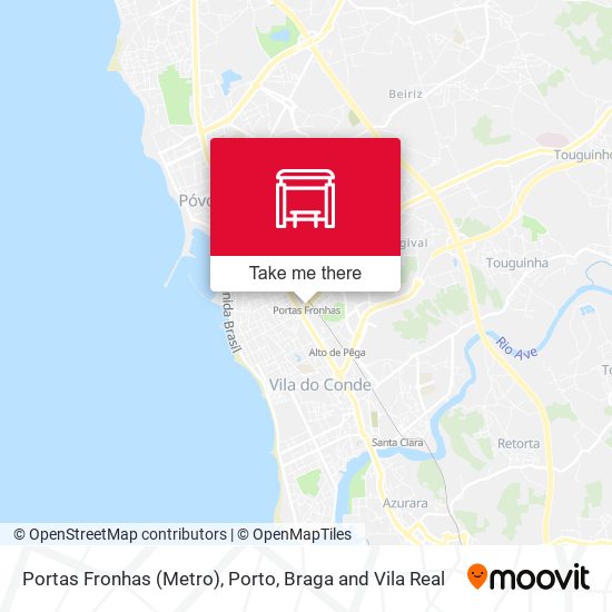 Portas Fronhas (Metro) map