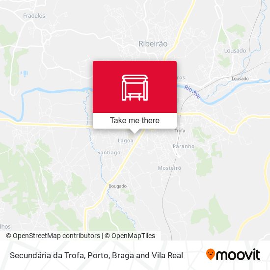 Secundária da Trofa mapa