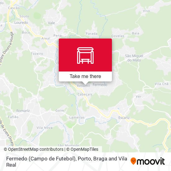Fermedo (Campo de Futebol) mapa