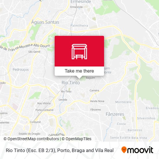 Rio Tinto (Esc. EB 2/3) mapa