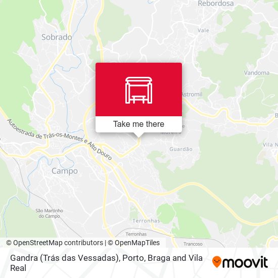 Gandra (Trás das Vessadas) map