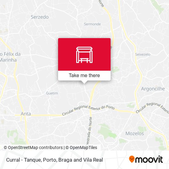 Curral - Tanque mapa