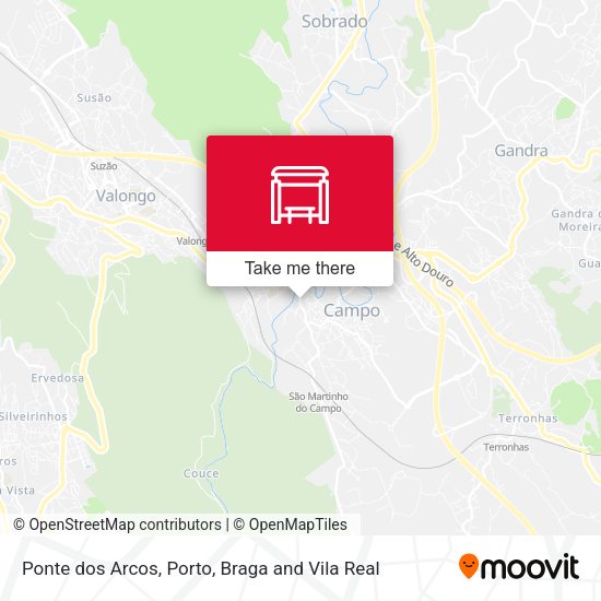 Ponte dos Arcos mapa