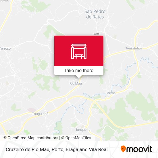 Cruzeiro de Rio Mau mapa