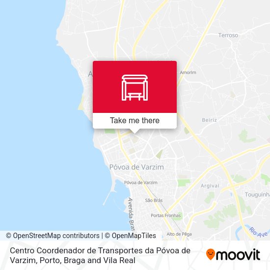 Centro Coordenador de Transportes da Póvoa de Varzim map