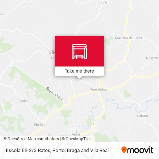 Escola EB 2/3 Rates mapa