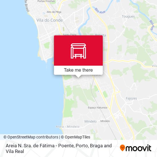 Areia N. Sra. de Fátima - Poente mapa