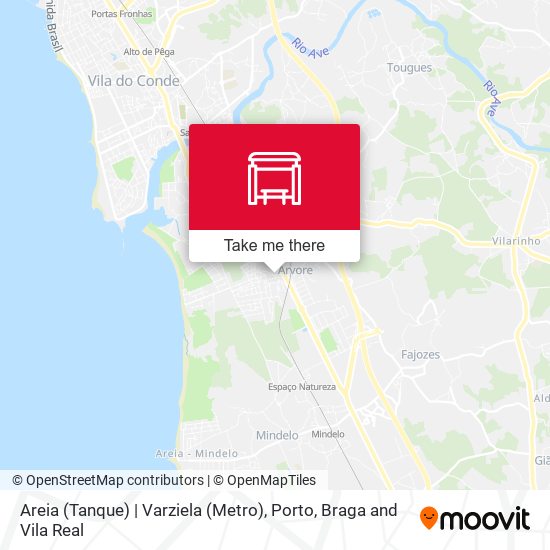 Areia (Tanque) | Varziela (Metro) map