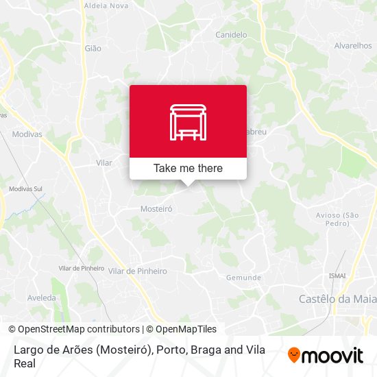 Largo de Arões (Mosteiró) mapa