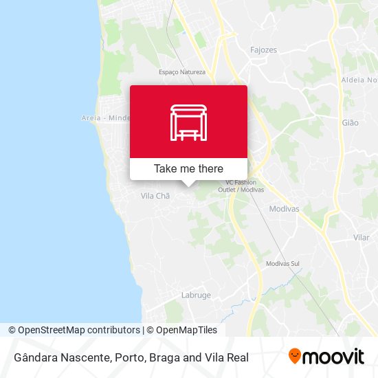 Gândara Nascente mapa
