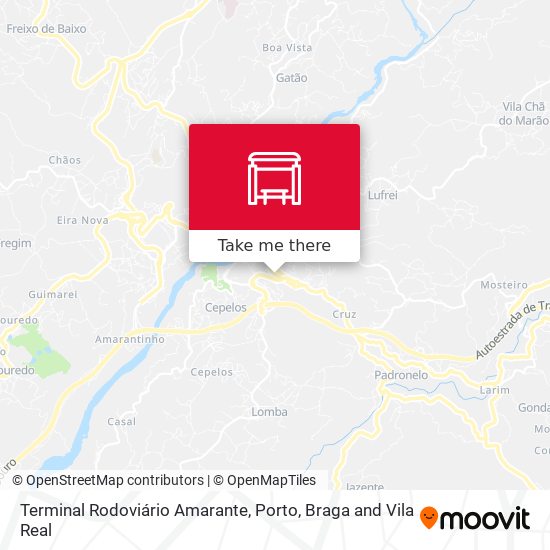 Terminal Rodoviário Amarante map