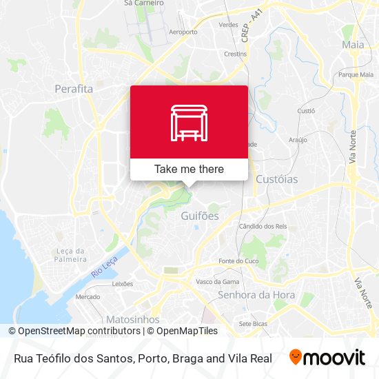 Rua Teófilo dos Santos mapa