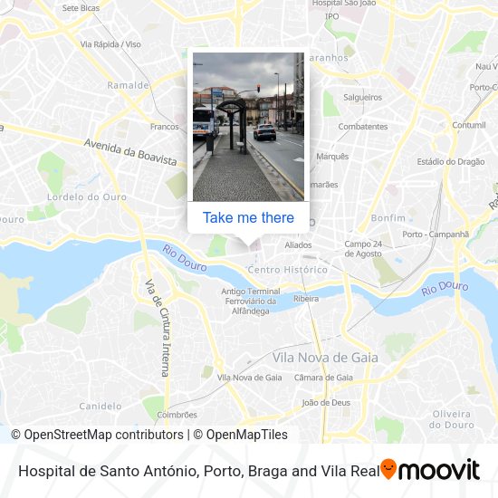 Hospital de Santo António map