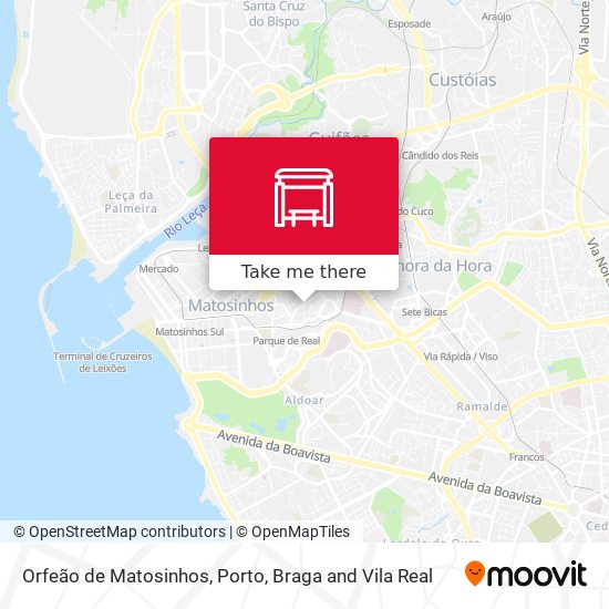 Orfeão de Matosinhos mapa