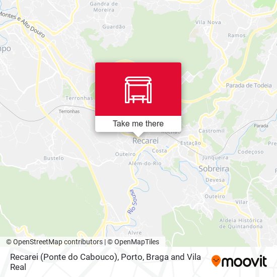 Recarei (Ponte do Cabouco) mapa