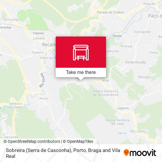 Sobreira (Serra de Casconha) mapa