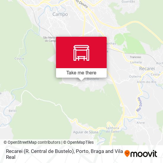 Recarei (R. Central de Bustelo) mapa